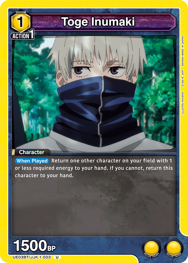 Toge Inumaki (Character) (UE03BT/JJK-1-003) (U)