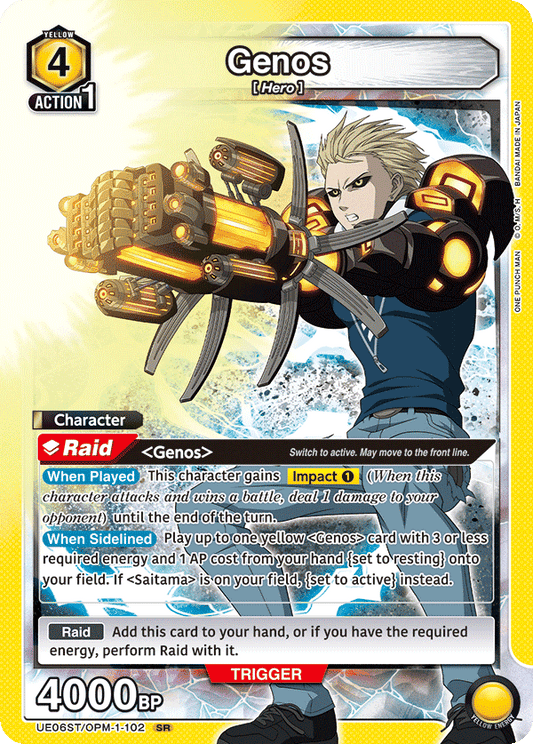 Genos (Character) (UE06ST/OPM-1-102) (SR) (Non-Foil)