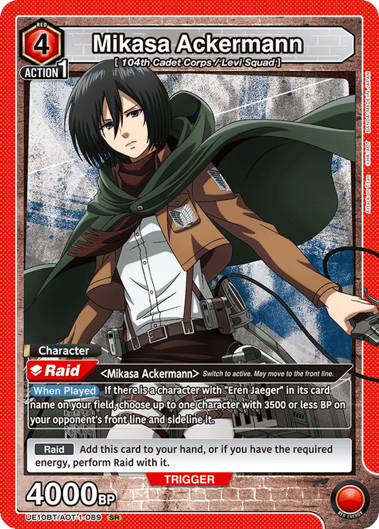 Mikasa Ackermann (Character) (UE10BT/AOT-1-089) (SR)