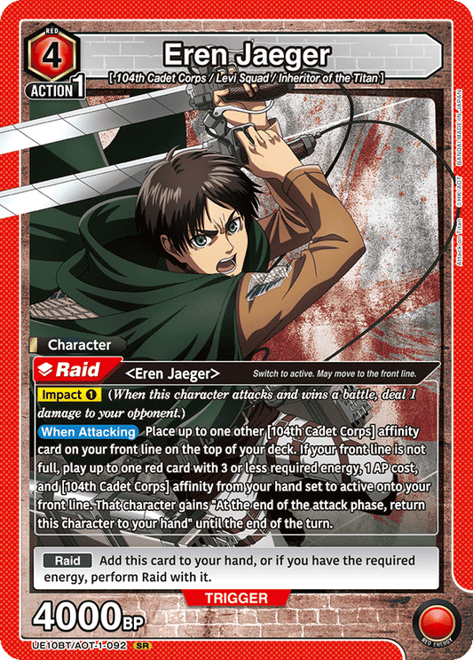 Eren Jaeger (Character) (UE10BT/AOT-1-092) (SR)