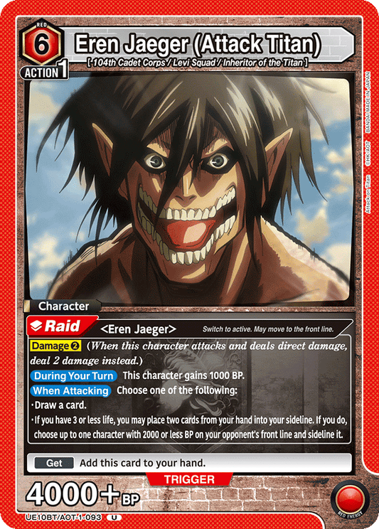 Eren Jaeger (Attack Titan) (Character) (UE10BT/AOT-1-093) (U)