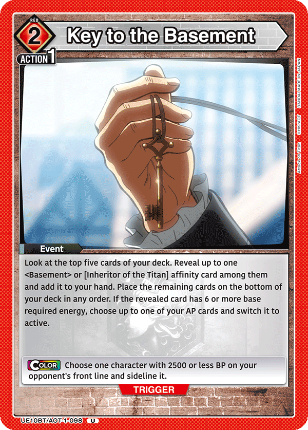 Key to the Basement (Event) (UE10BT/AOT-1-098) (U)
