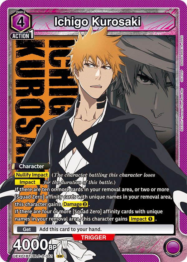 Ichigo Kurosaki (Character) (UEX01BT/BLC-2-051) (SR)