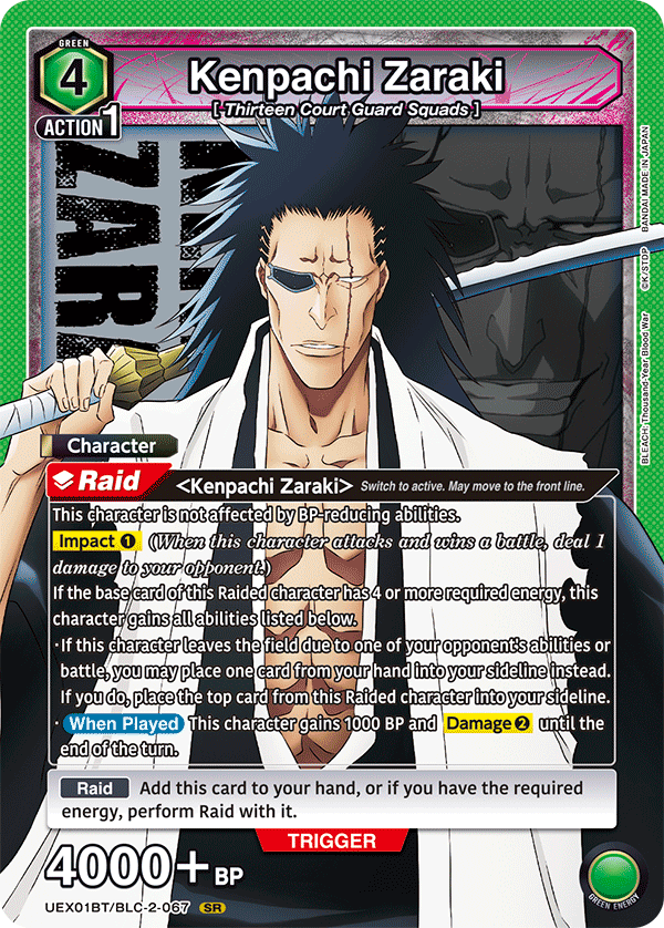 Kenpachi Zaraki (Character) (UEX01BT/BLC-2-067) (SR)