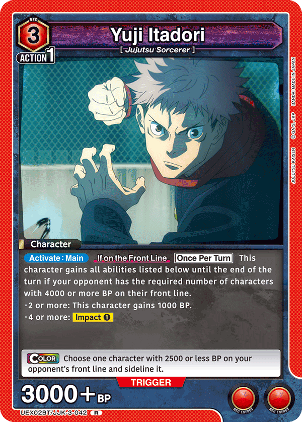 Yuji Itadori (Character) (UEX02BT/JJK-3-042) (R)