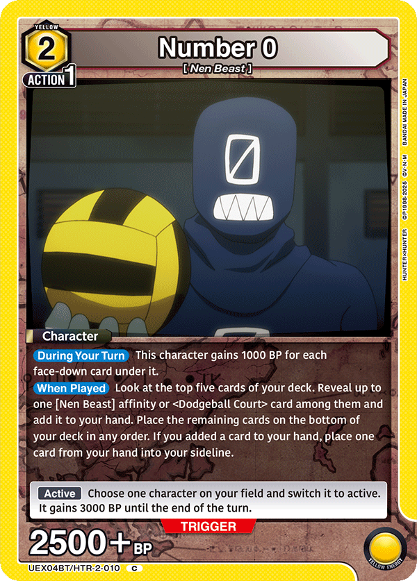 Number 0 (Character) (UEX04BT/HTR-2-010) (C)