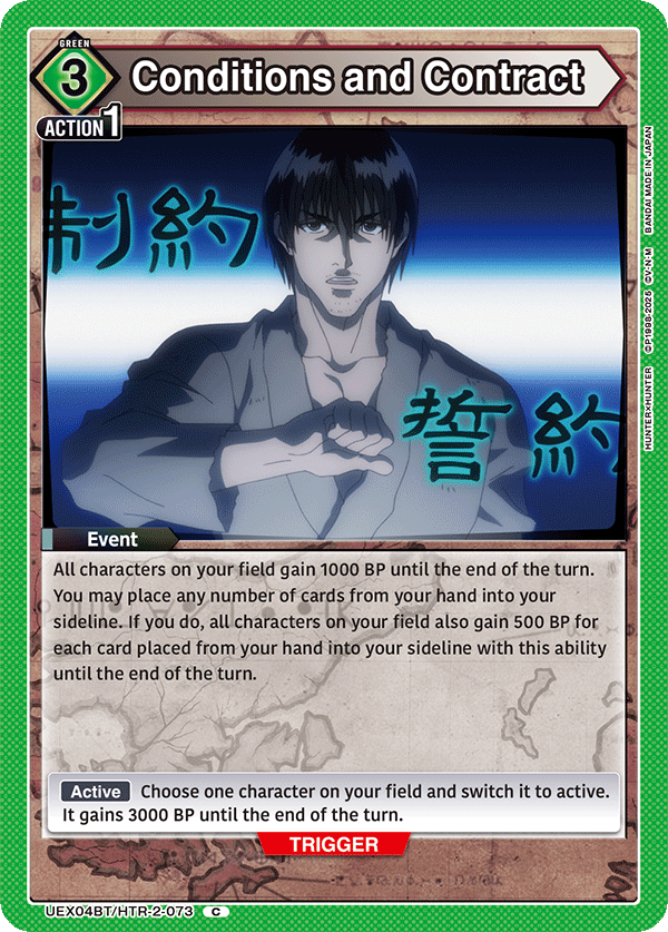 Conditions and Contract (Event) (UEX04BT/HTR-2-073) (C)