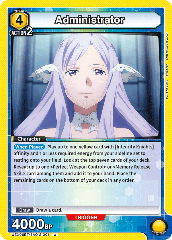Administrator (Character) (UEX06BT/SAO-2-001) (U)