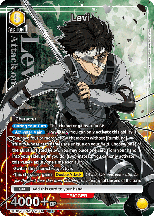 Levi (Character) (UEX07BT/AOT-2-009) (SR*) (Alternate Art)