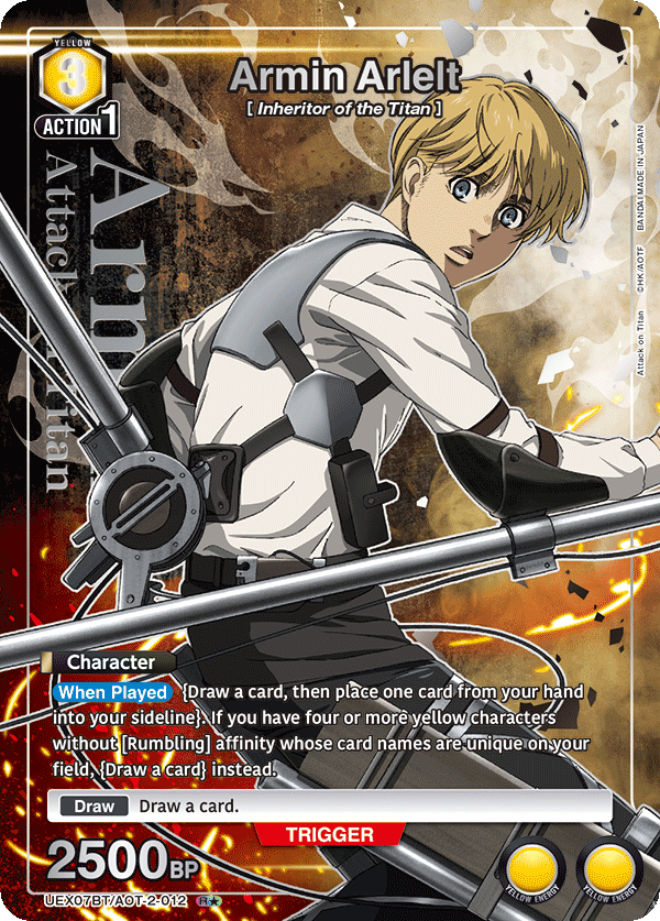 Armin Arlelt (Character) (UEX07BT/AOT-2-012) (R*) (Alternate Art)