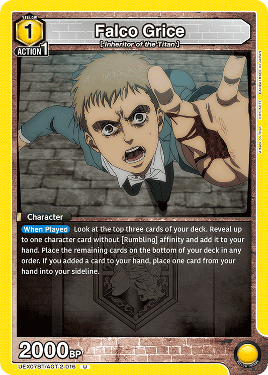 Falco Grice (Character) (UEX07BT/AOT-2-016) (UC)