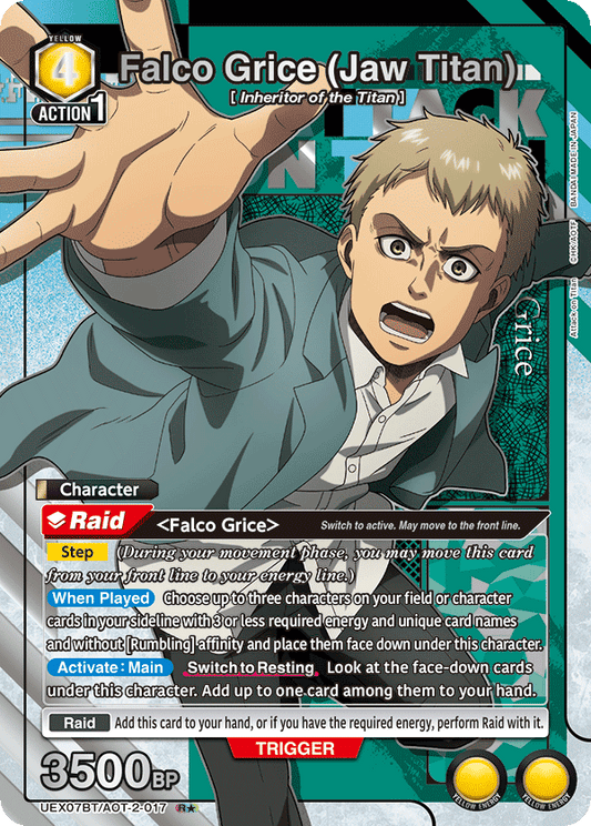 Falco Grice (Jaw Titan) (Character) (UEX07BT/AOT-2-017) (R*) (Alternate Art)