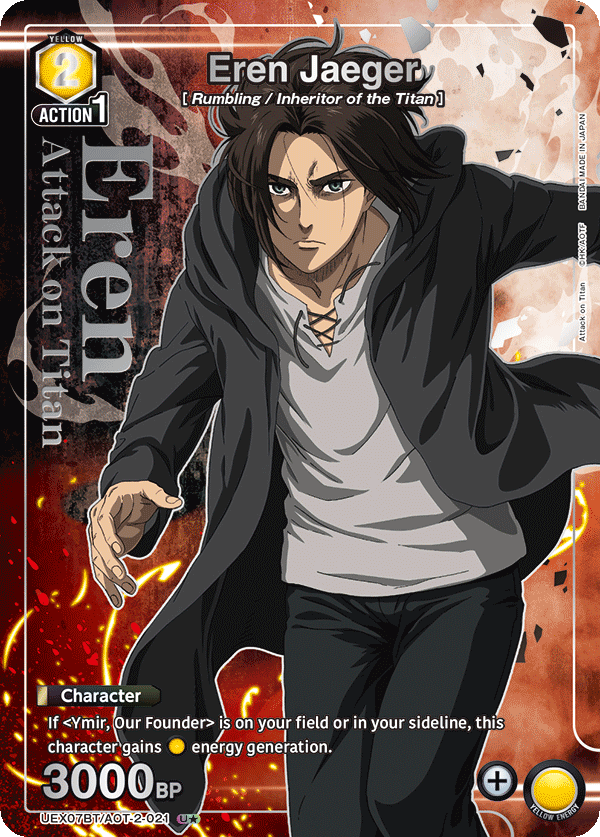 Eren Jaeger (Character) (UEX07BT/AOT-2-021) (UC*) (Alternate Art)