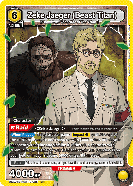 Zeke Jaeger (Beast Titan) (Character) (UEX07BT/AOT-2-025) (SR)