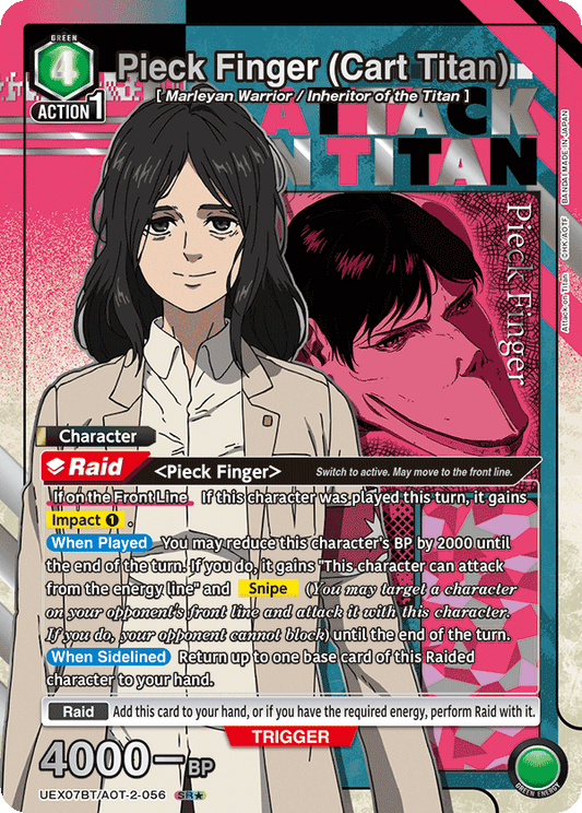 Pieck Finger (Cart Titan) (Character) (UEX07BT/AOT-2-056) (SR*) (Alternate Art)
