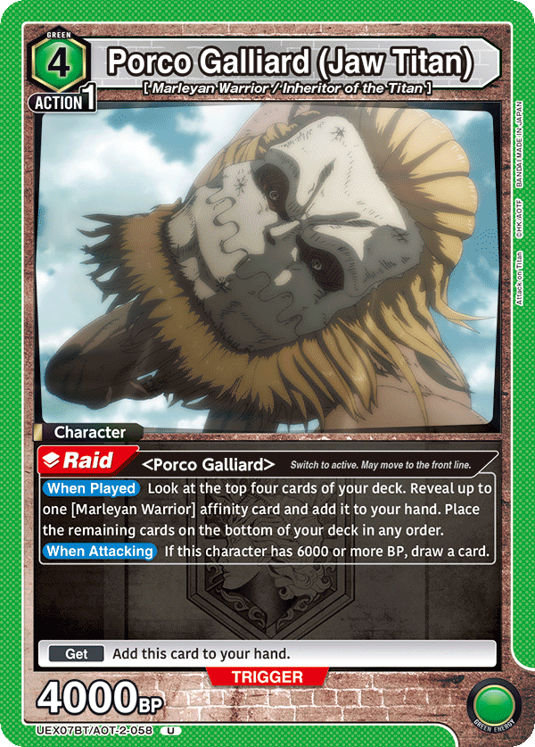 Porco Galliard (Jaw Titan) (Character) (UEX07BT/AOT-2-058) (UC)