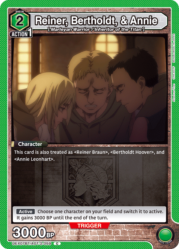 Reiner, Bertholdt, & Annie (Character) (UEX07BT/AOT-2-059) (C)
