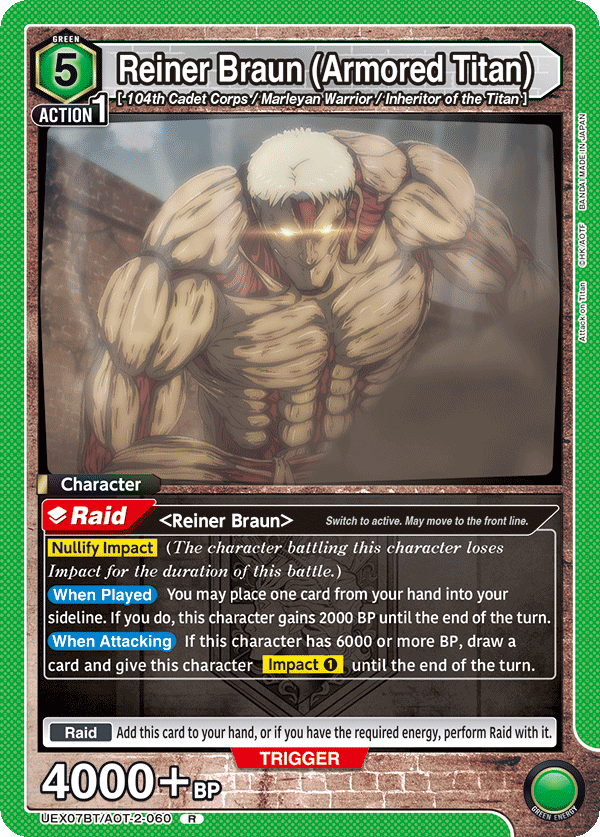 Reiner Braun (Armored Titan) (Character) (UEX07BT/AOT-2-060) (R)