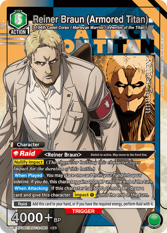 Reiner Braun (Armored Titan) (Character) (UEX07BT/AOT-2-060) (R*) (Alternate Art)