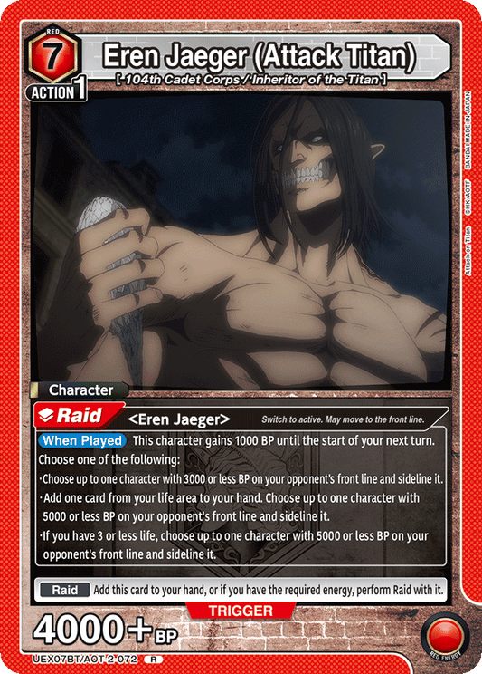 Eren Jaeger (Attack Titan) (Character) (UEX07BT/AOT-2-072) (R)