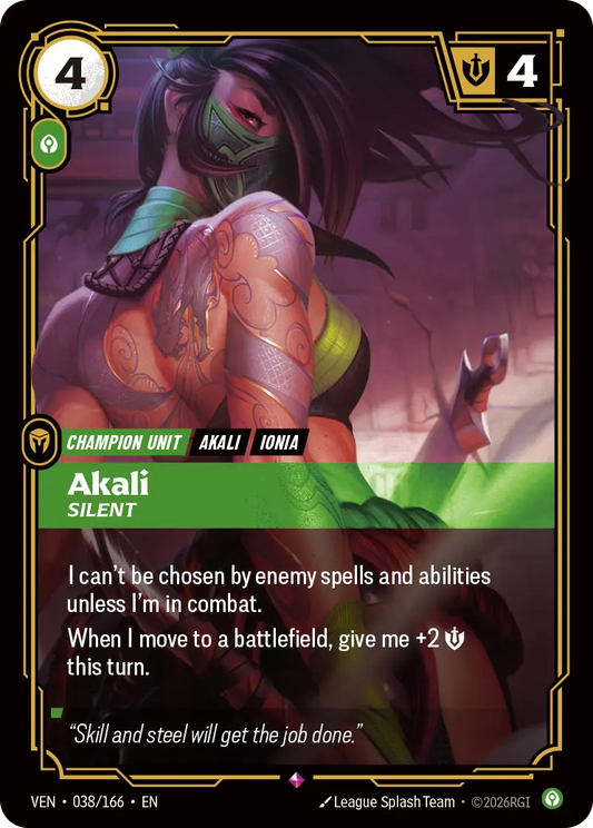 Akali, Silent (Unit) (VEN-038/166) (R)