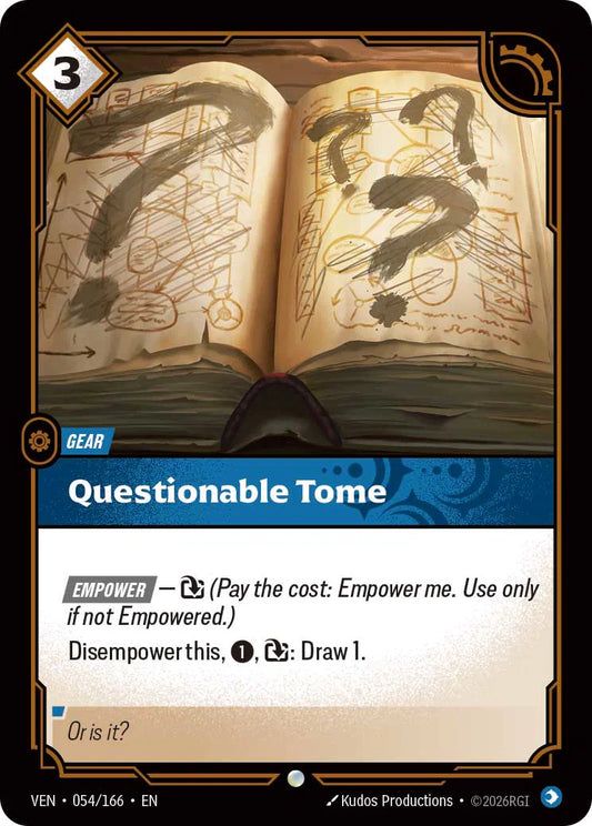 Questionable Tome (Gear) (VEN-054/166) (C)