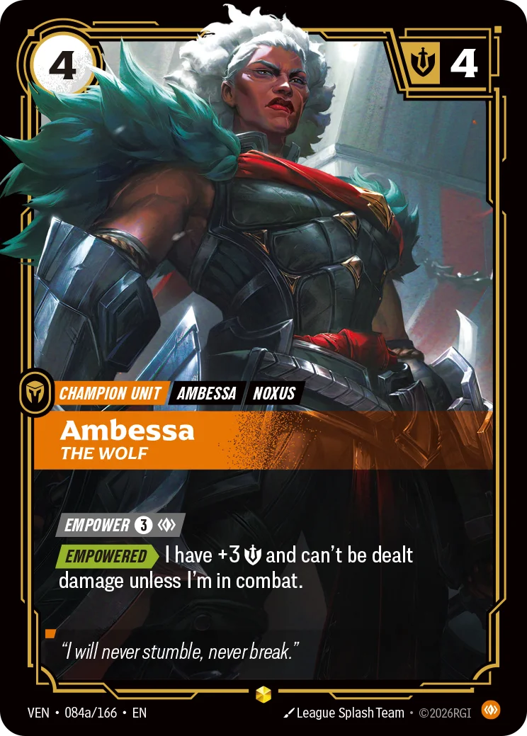 Ambessa, The Wolf (Unit) (VEN-084a/166) (R) (Alternate Art)