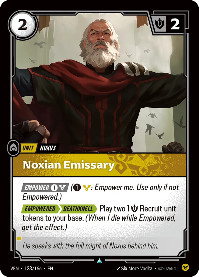 Noxian Emissary (Unit) (VEN-128/166) (U)
