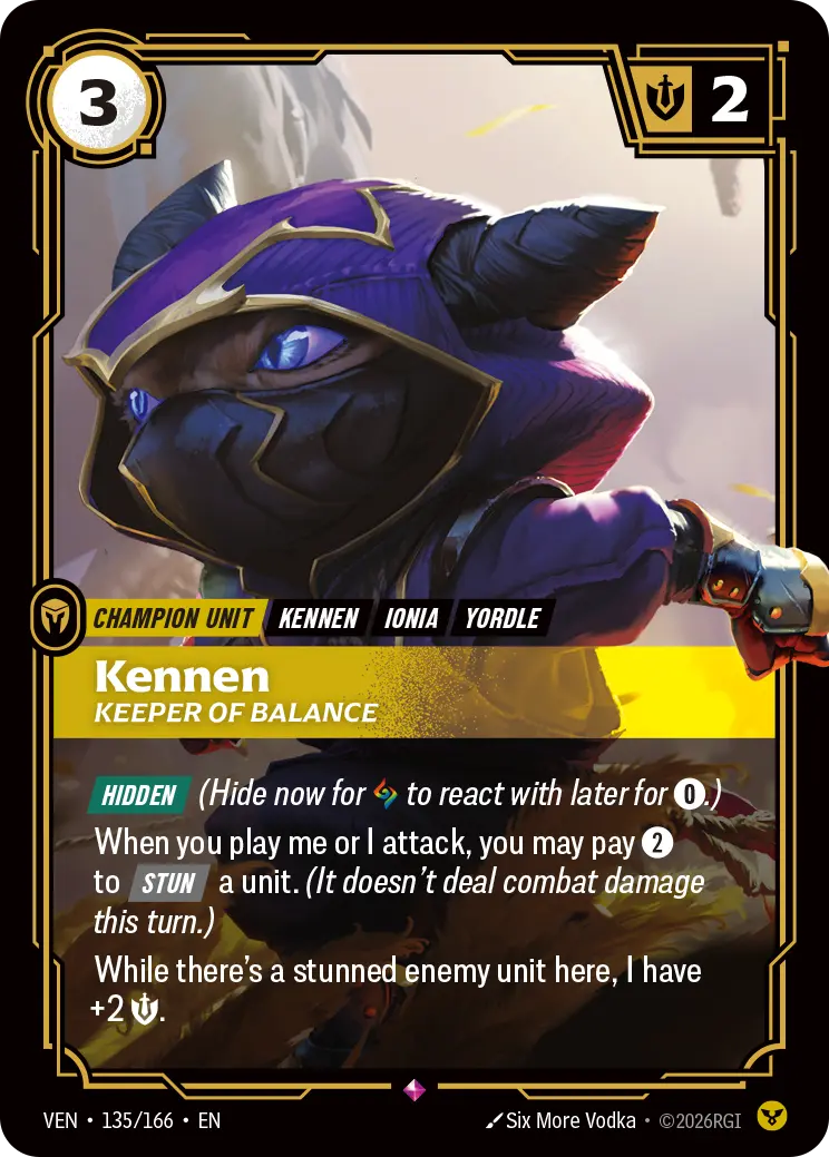 Kennen, Keeper of Balance (Unit) (VEN-135/166) (R)