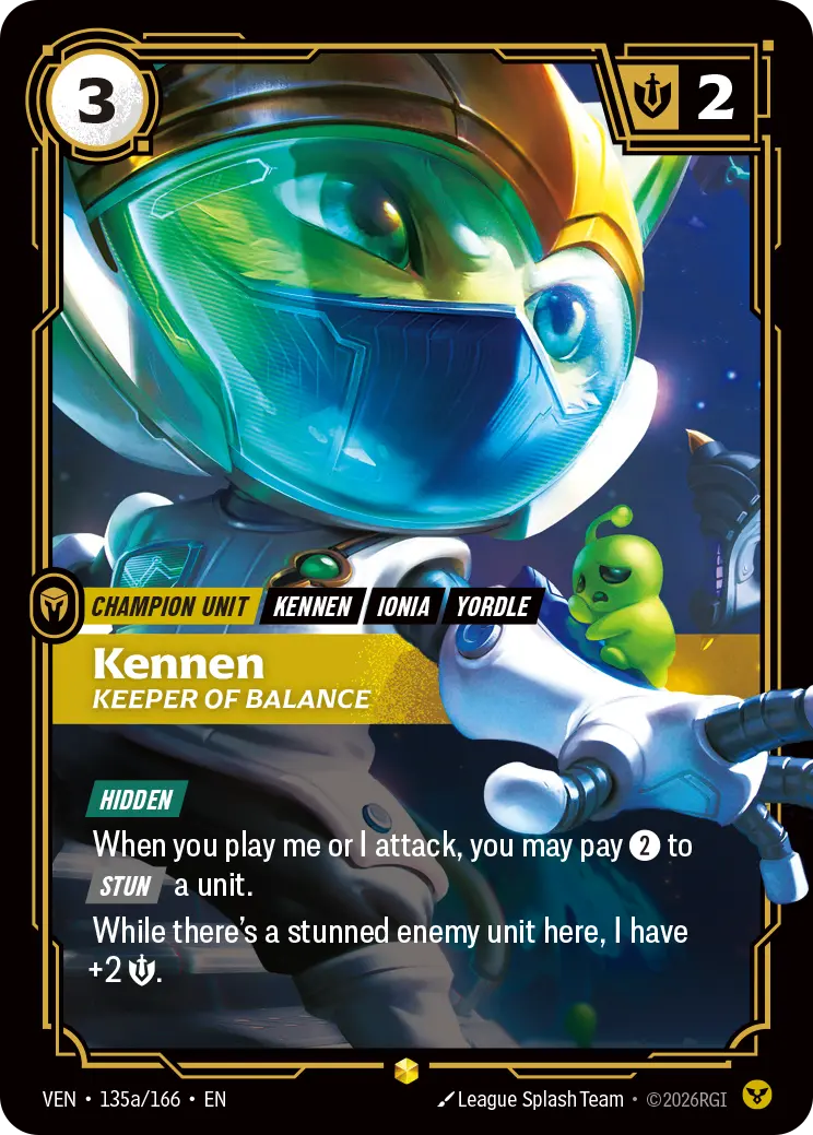 Kennen, Keeper of Balance (Unit) (VEN-135a/166) (R) (Alternate Art)