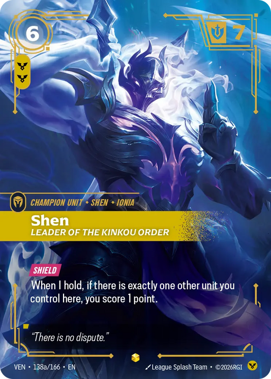 Shen, Leader of the Kinkou Order (Unit) (VEN-138a/166) (E) (Alternate Art)