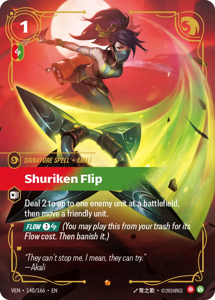 Shuriken Flip (Spell) (VEN-140/166) (E)