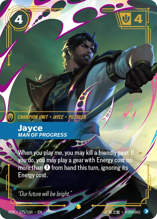 Jayce, Man of Progress (Unit) (VEN-175/166) (R) (Overnumbered)