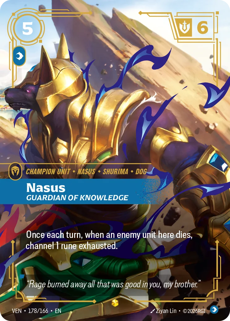 Nasus, Guardian of Knowledge (Unit) (VEN-178/166) (R) (Overnumbered)