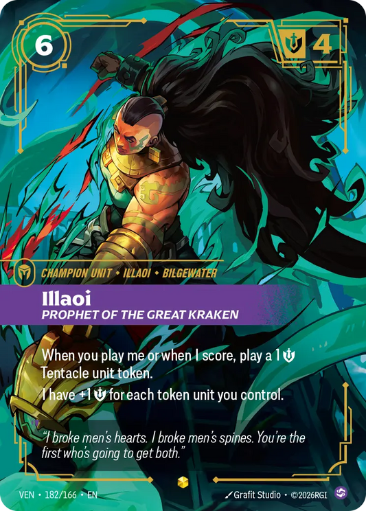 Illaoi, Prophet of the Great Kraken (Unit) (VEN-182/166) (R) (Overnumbered)