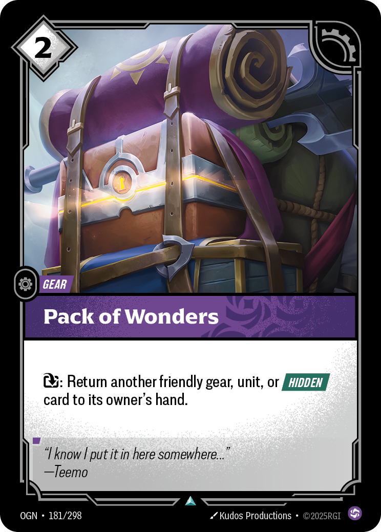 Pack of Wonders (Gear) (OGN-181/298) (Uncommon)