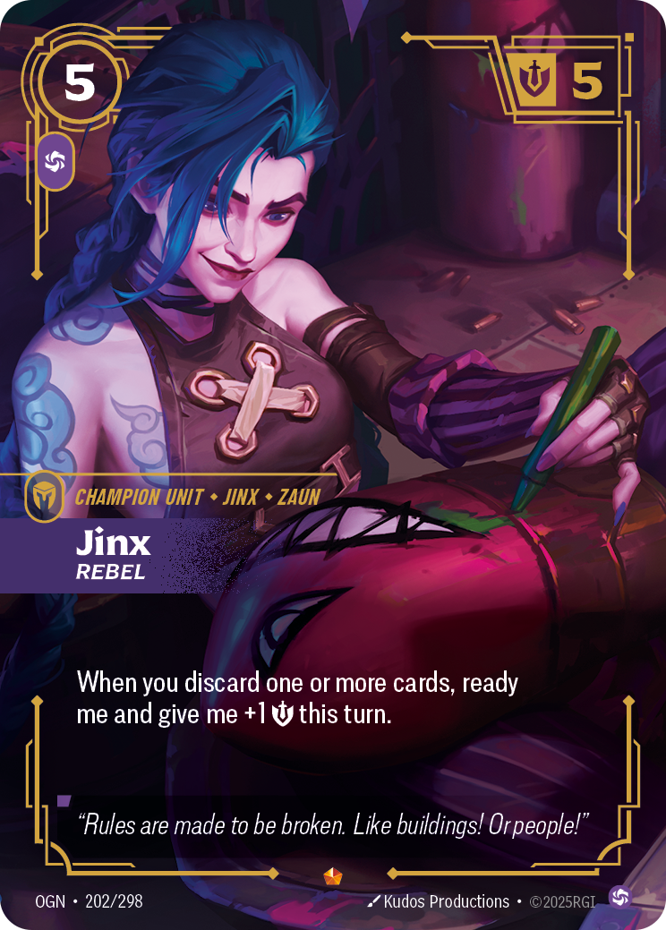 Jinx, Rebel (Champion Unit) (OGN-202/298) (Epic)