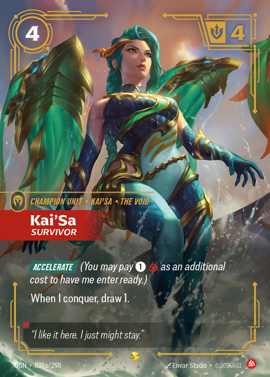 Kai'Sa, Survivor (Champion Unit) (OGN-039a/298) (Showcase)