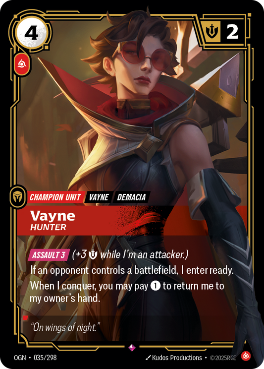 Vayne, Hunter (Champion Unit) (OGN-035/298) (Rare)