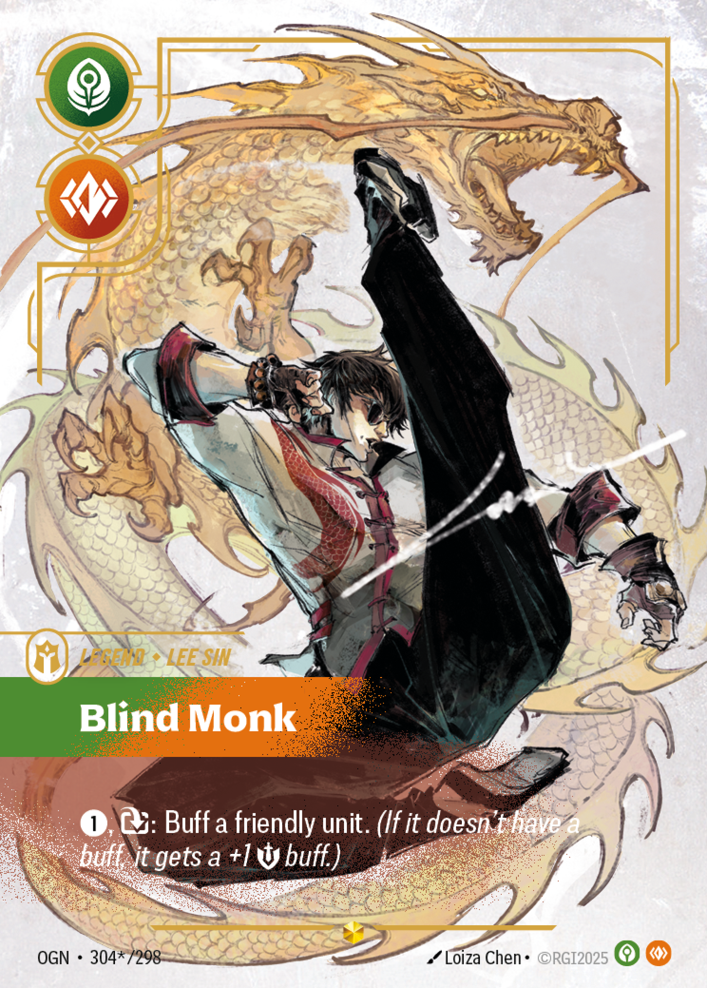 Blind Monk (Legend) (OGN-304*/298) (Showcase)