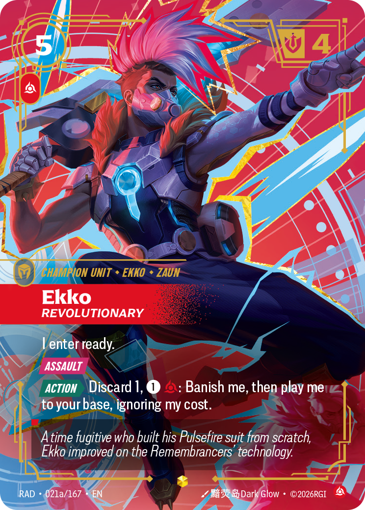 Ekko, Revolutionary (Unit) (RAD-021a/167) (Showcase) (Alternate Art)