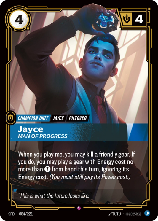 Jayce, Man of Progress (Champion Unit) (SFD-084/221) (Rare)