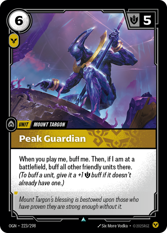 Peak Guardian (Unit) (OGN-223/298) (Uncommon)
