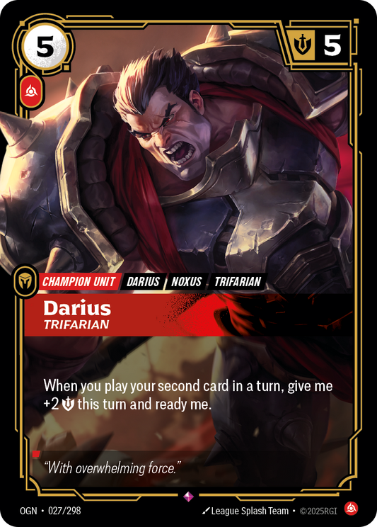 Darius, Trifarian (Champion Unit) (OGN-027/298) (Rare)