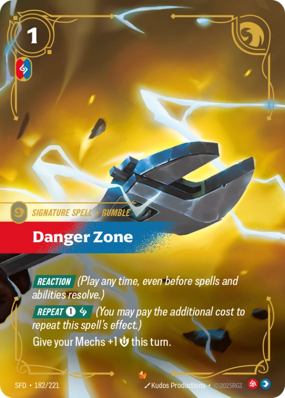 Danger Zone (Signature Spell) (SFD-182/221) (Epic)