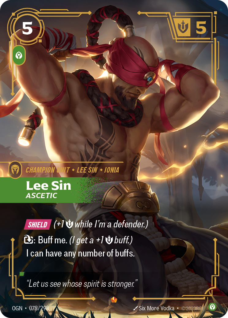 Lee Sin, Ascetic (Champion Unit) (OGN-078/298) (Epic)