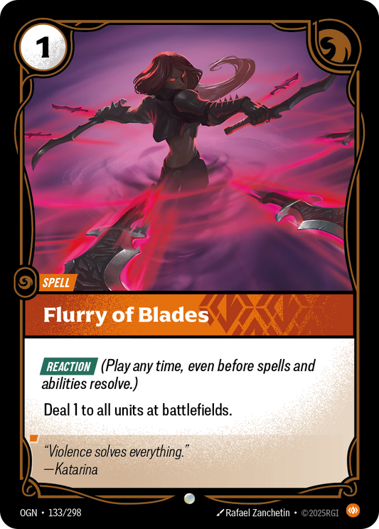 Flurry of Blades (Spell) (OGN-133/298) (Common)