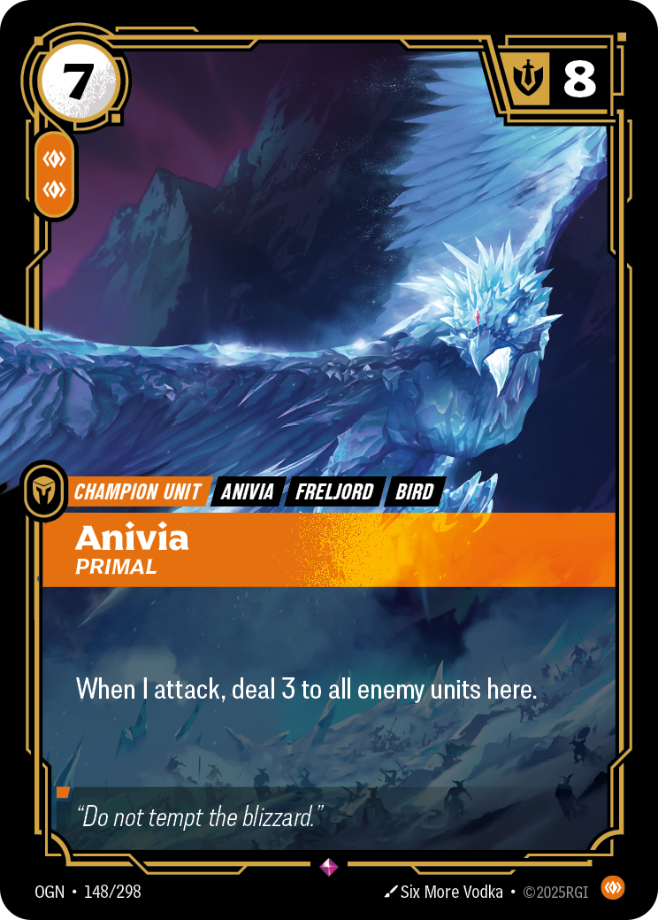 Anivia, Primal (Champion Unit) (OGN-148/298) (Rare)