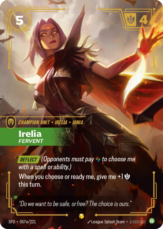 Irelia, Fervent (Champion Unit) (SFD-057a/221) (Showcase)