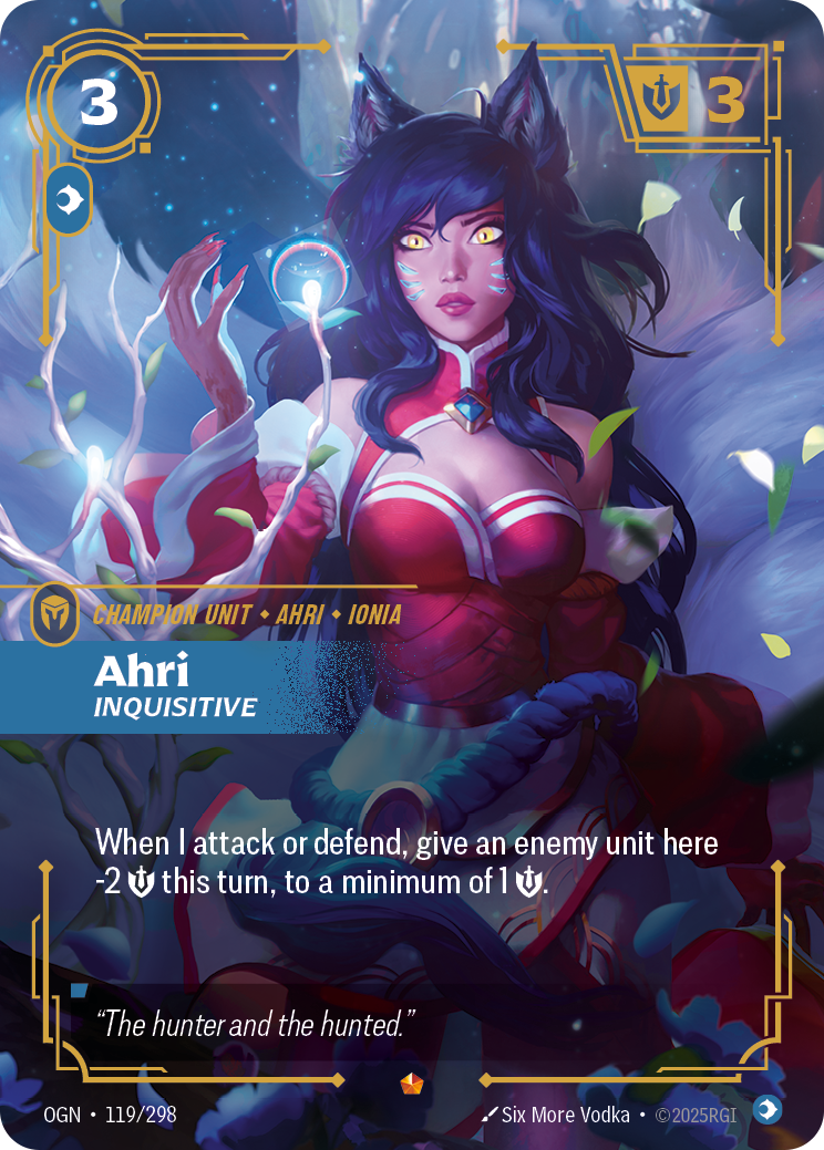 Ahri, Inquisitive (Champion Unit) (OGN-119/298) (Epic)
